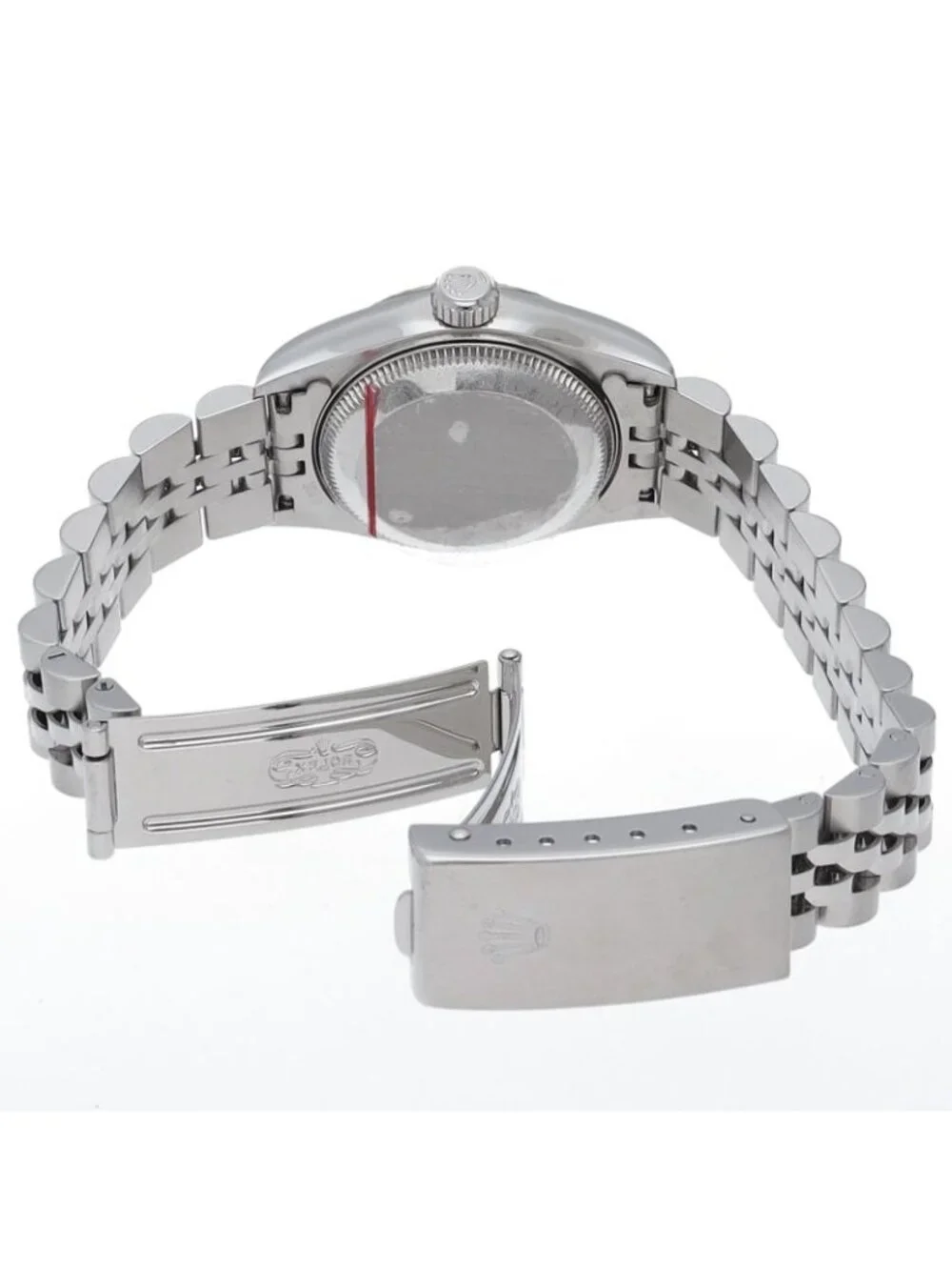 Rolex Datejust Watch Diamond 18k White Gold SS Silver Polished